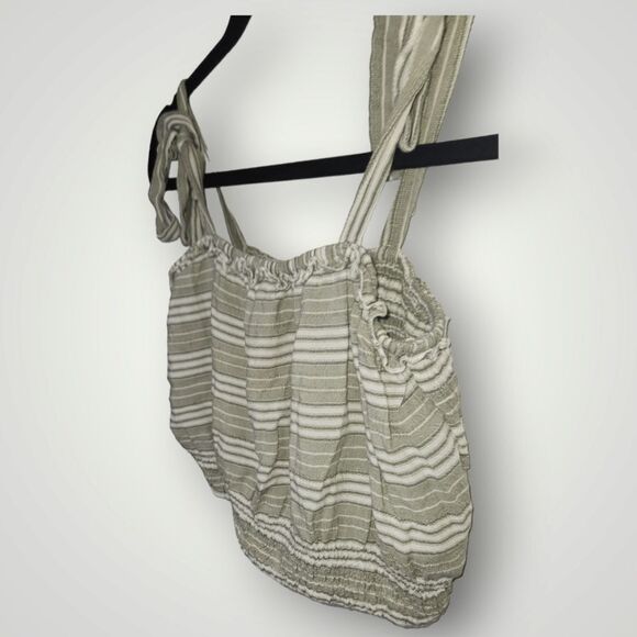 Salty Lemon Short Sleeve Top Green Print Square Tops Women's Size Large - Picture 3 of 7